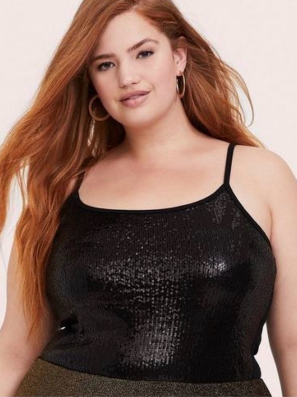 torrid Black Sequin Tank Top